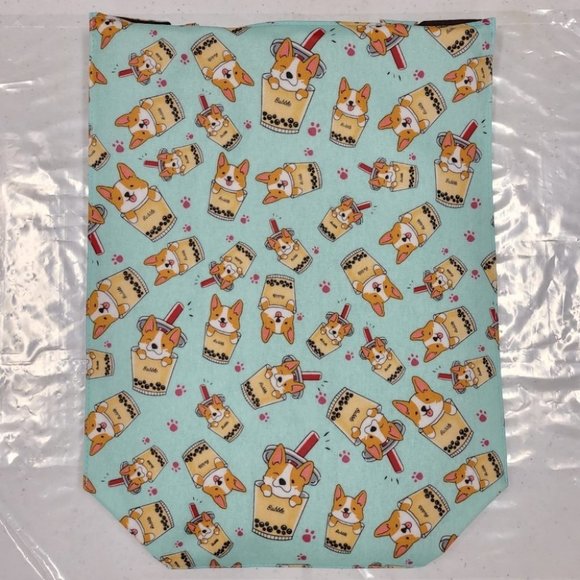 Waterproof Boba Corgi Large Tote Shoulder Bag Travel Purse - Picture 9 of 14